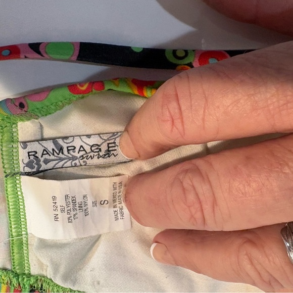 RAMPAGE VTG Multicolor Bikini Top size S Jrs. excellent condition - Picture 6 of 7